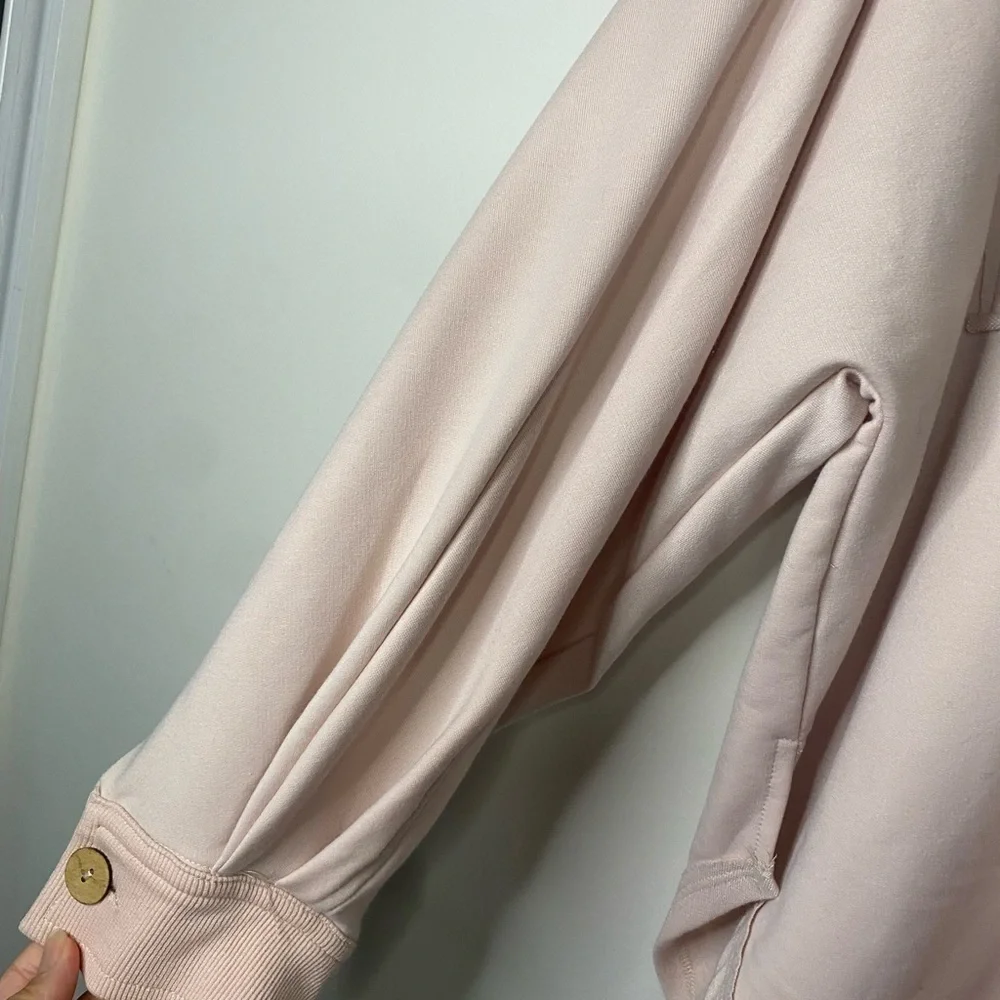 Heyson Oversized Long Pink Blush Collar Pullover Sweatshirt Lagenlook Size Small
